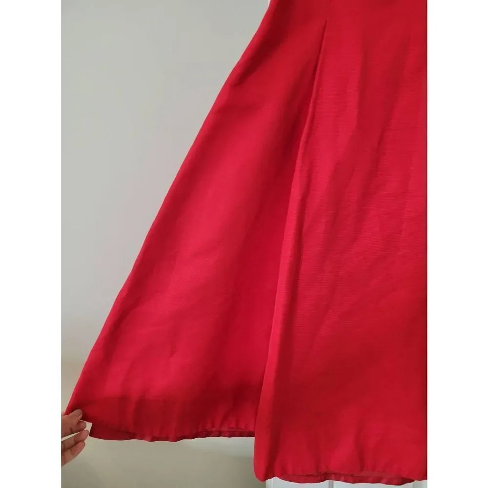 Kate Spade Red Sleeveless Midi A-Line Dress